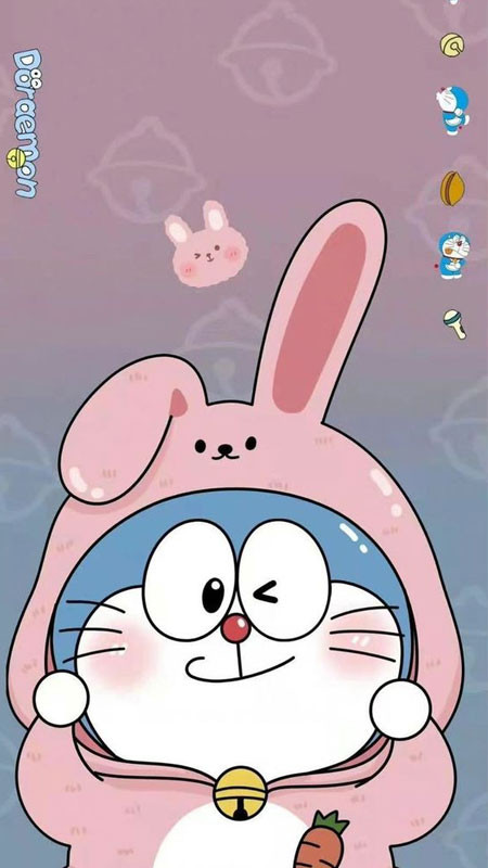Hình ảnh Doremon chibi đáng yêu với khuôn mặt tươi cười