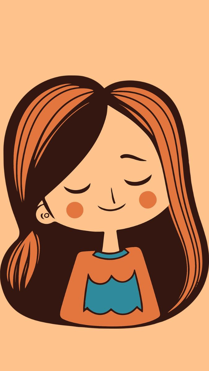 Ảnh hoạt hình Chibi cô gái đáng yêu
