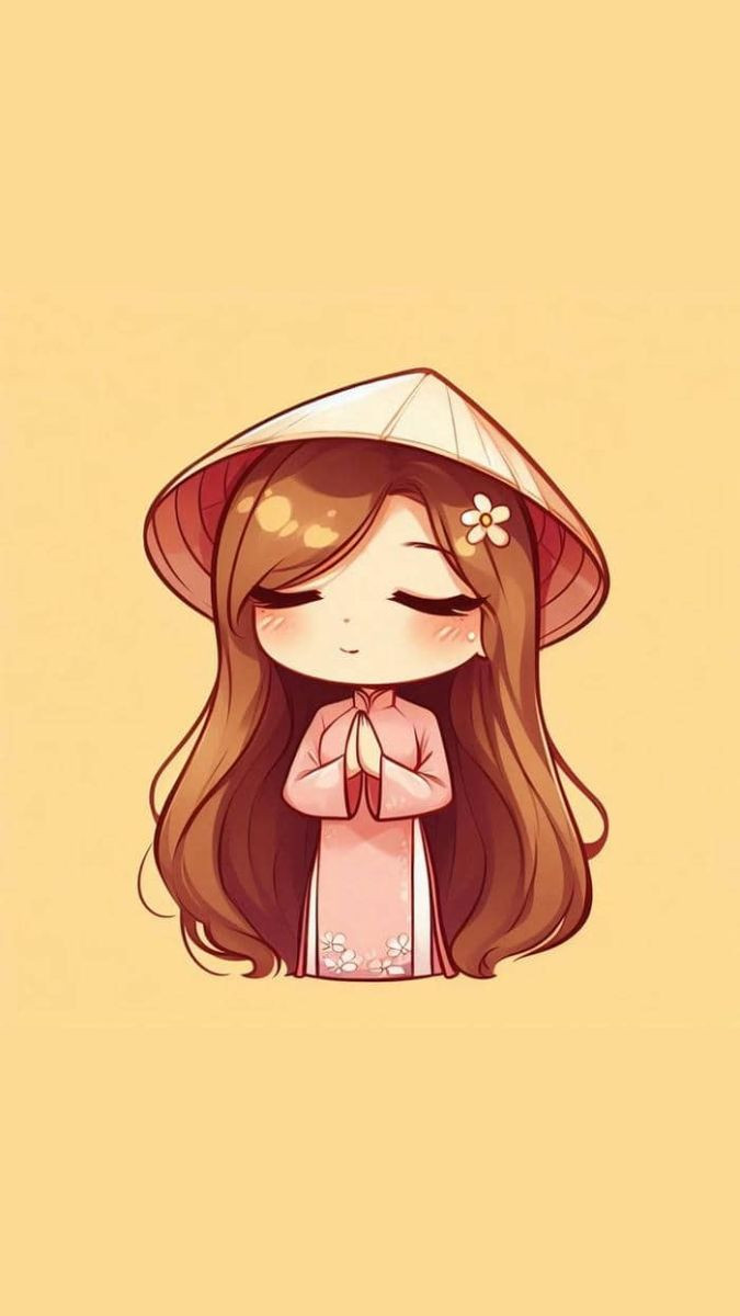 Mẫu ảnh hoạt hình Chibi cặp đôi dễ thương