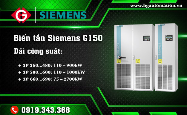 Biến tần Siemens Sinamics G150 tủ điều khiển