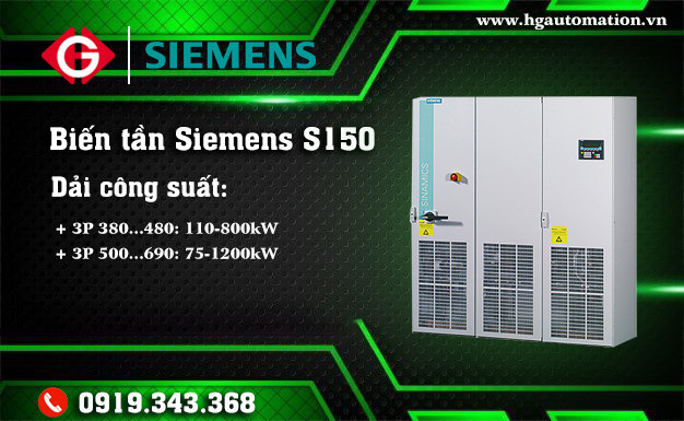 Biến tần Siemens Sinamics S150 tái tạo năng lượng