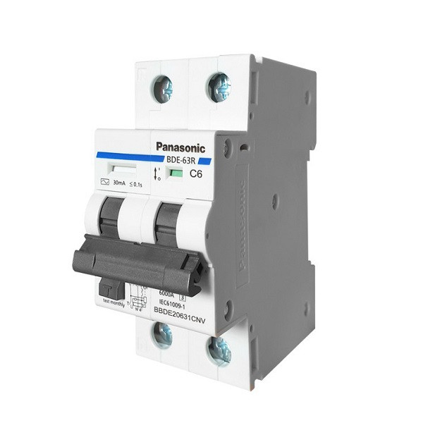 Át chống giật Panasonic RCBO 2P1E 50A 63A đảm bảo an toàn điện