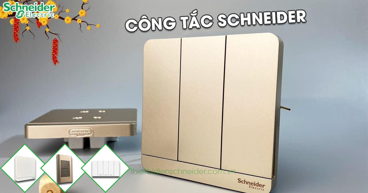 Công tắc Schneider với thiết kế tối giản, phù hợp mọi không gian