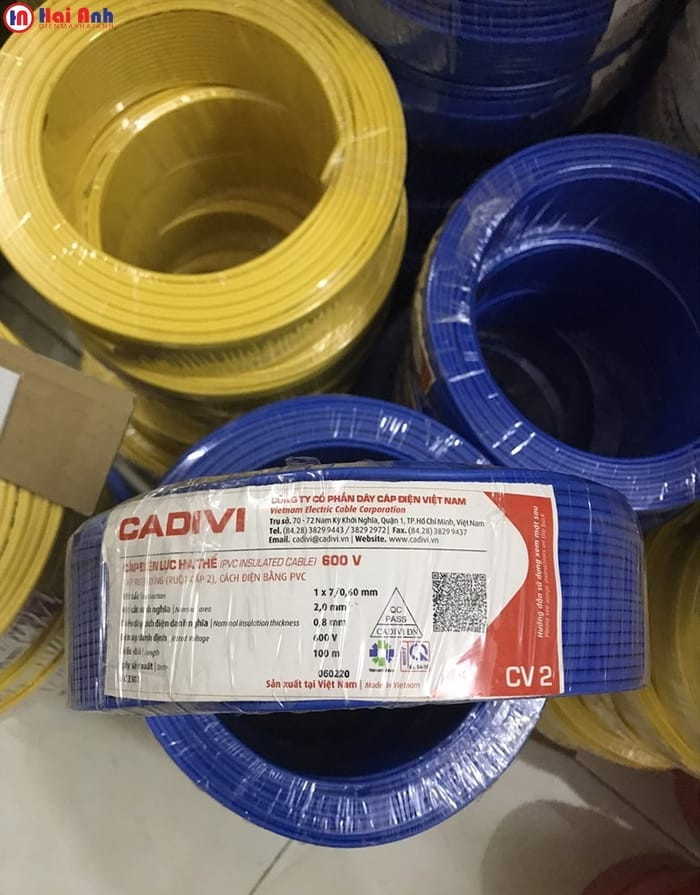 Cuộn dây điện Cadivi 2.0mm2 màu đỏ chất lượng cao