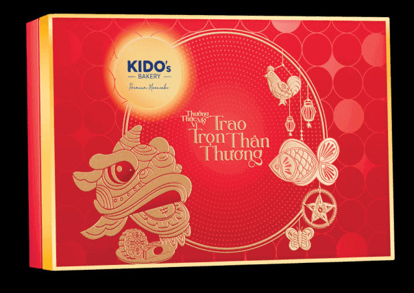 Hộp bánh trung thu Deluxe của Kido's Bakery với thiết kế sang trọng