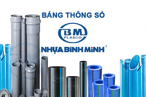 Kích thước đa dạng của ống nhựa Bình Minh, bao gồm cả ống PVC