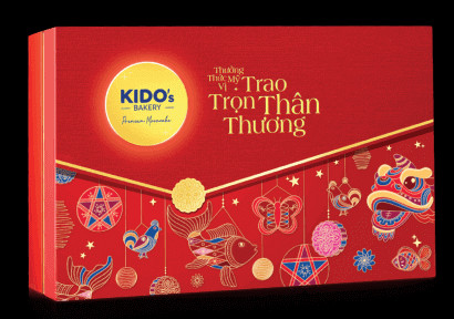 Hộp bánh trung thu Mỹ Vị Như Ý màu đỏ sang trọng