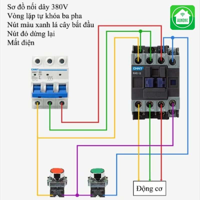 Sơ đồ đấu nối rơ le nhiệt 3 pha trong hệ thống điện công nghiệp