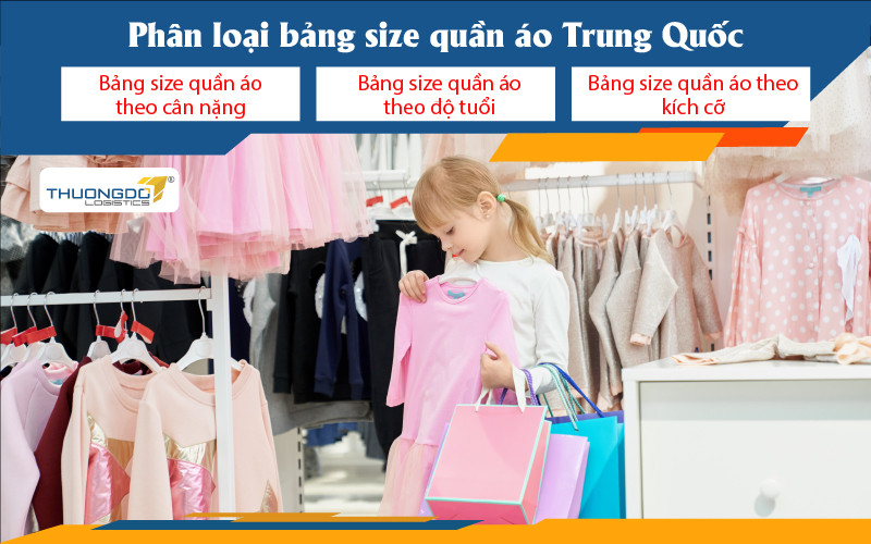 Phân loại size quần áo trẻ em Trung Quốc dựa trên cân nặng và độ tuổi