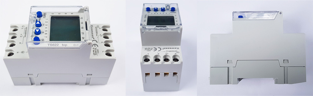 Timer điện tử TS622 thiết kế nhỏ gọn, dễ dàng lắp đặt trên thanh ray