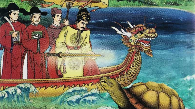 Lưỡi gươm thần và chuôi gươm nạm ngọc phát sáng
