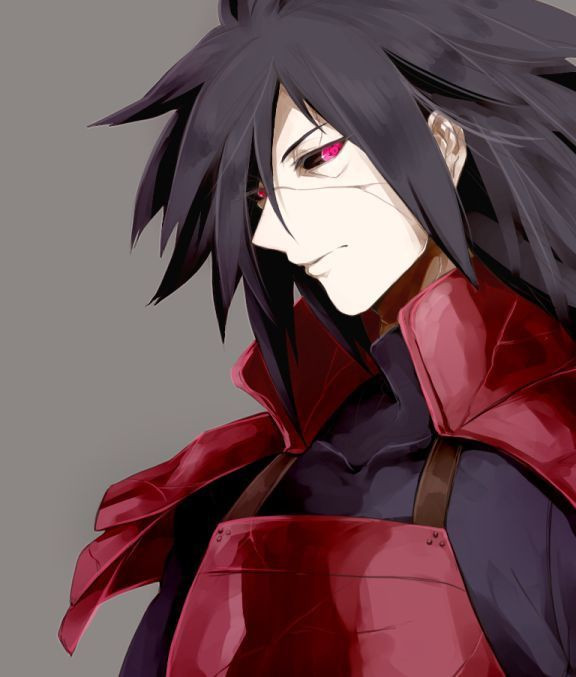Madara Uchiha với ánh mắt điềm tĩnh và bí ẩn, toát lên vẻ lạnh lùng và quyền lực