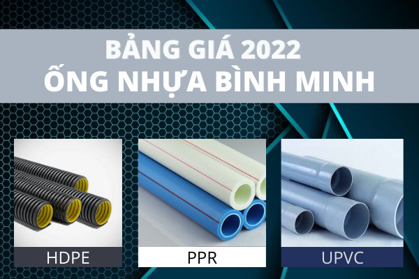 Bảng giá ống nhựa uPVC Bình Minh hệ Inch chi tiết nhất
