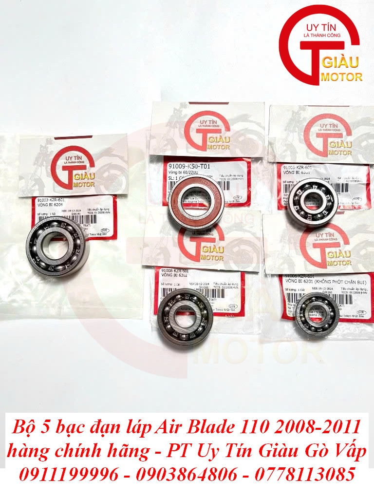 Bộ bạc đạn láp Air Blade 110 chính hãng Honda