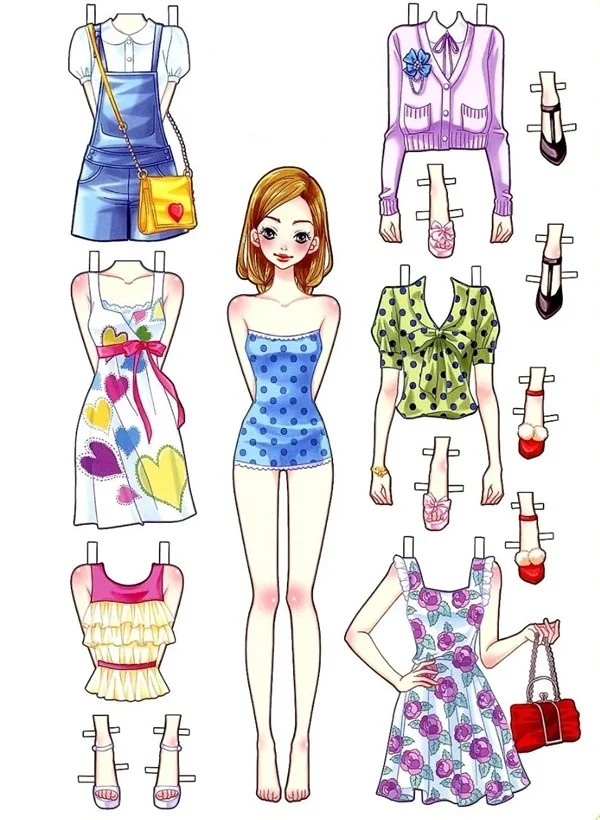 Hình ảnh búp bê giấy nữ sinh