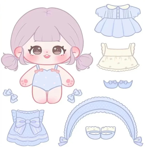 Hình ảnh búp bê giấy với cây đàn
