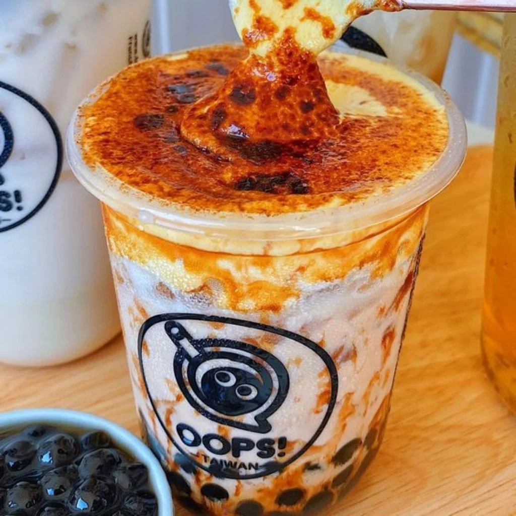 Trà sữa kem trứng khè ra lửa