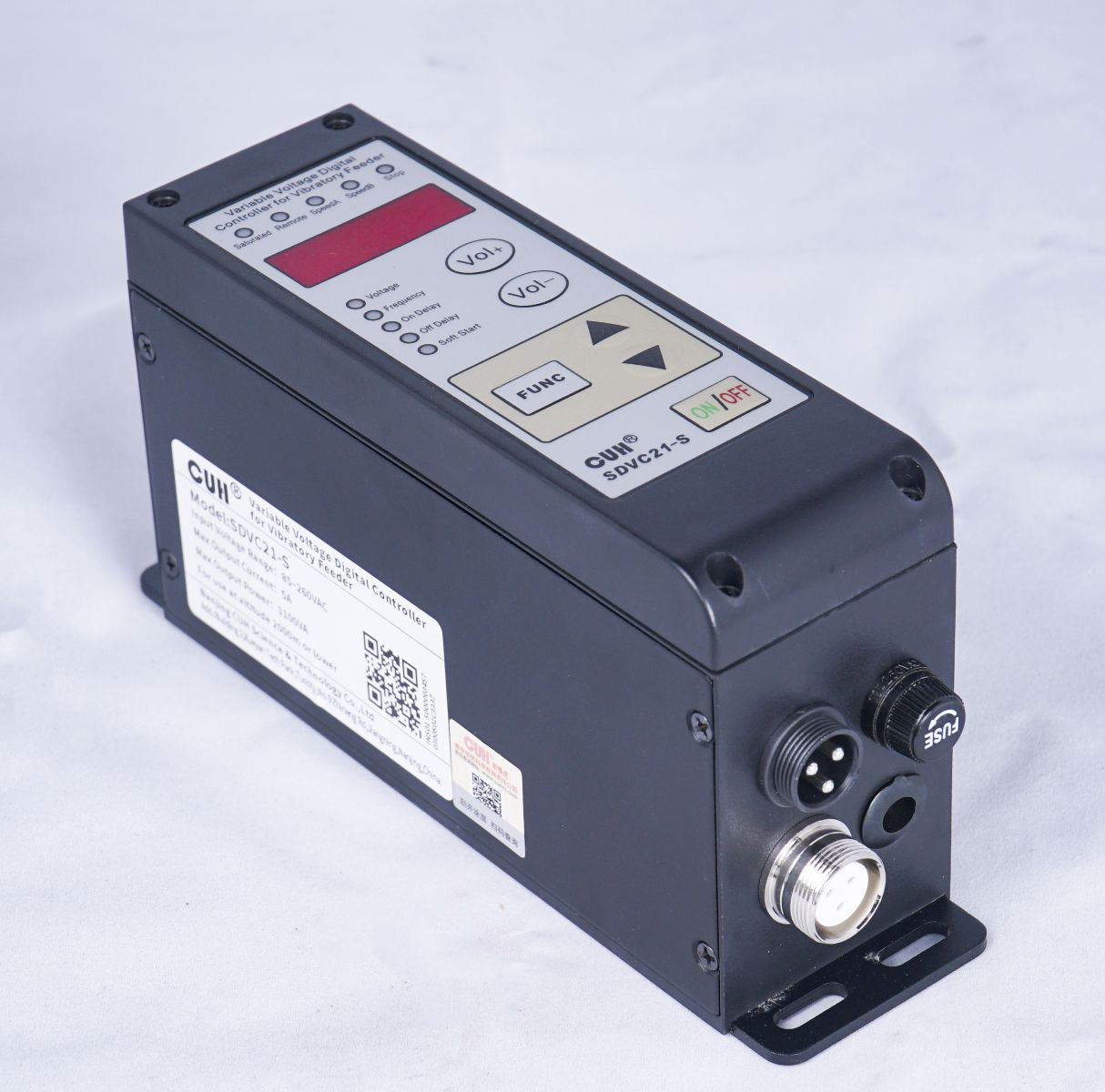 Bộ điều khiển phễu rung cấp phôi QT-SDVC 21-S với các núm điều chỉnh