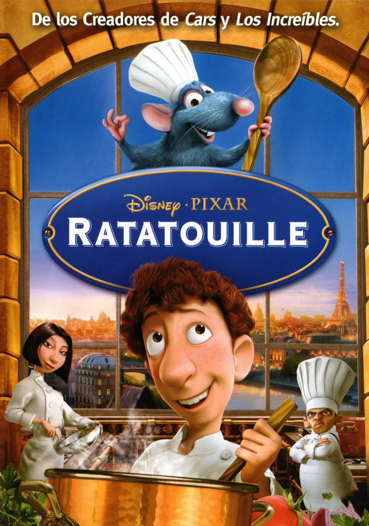 Mô tả hình ảnh chú chuột Remy trong bộ phim hoạt hình Ratatouille đang ngửi một món ăn