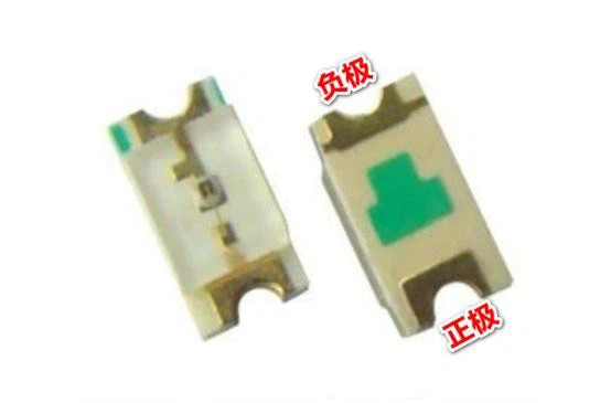 Đèn LED SMD với ký hiệu chữ T và hình tam giác ngược để chỉ cực tính