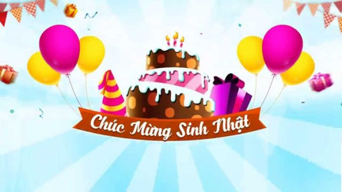 Ảnh avatar chúc mừng sinh nhật với dòng chữ nổi bật trên nền hoa
