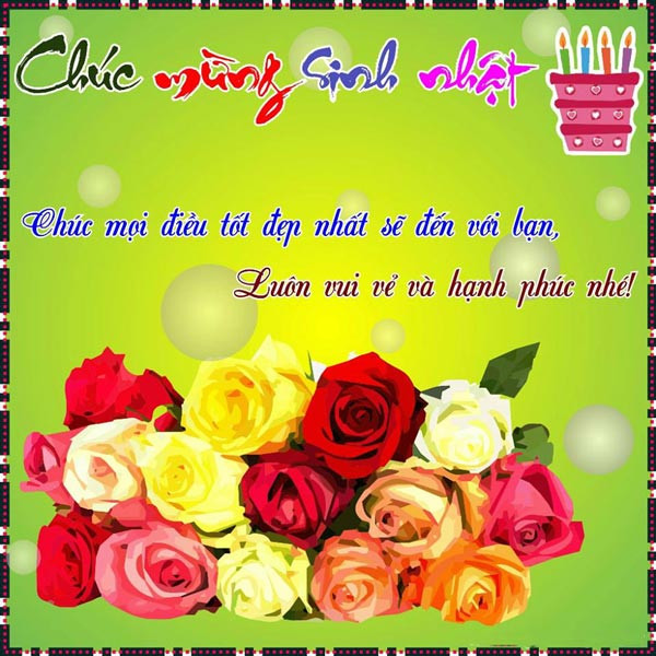 Ảnh avatar sinh nhật với chiếc bánh kem và dòng chữ sinh nhật