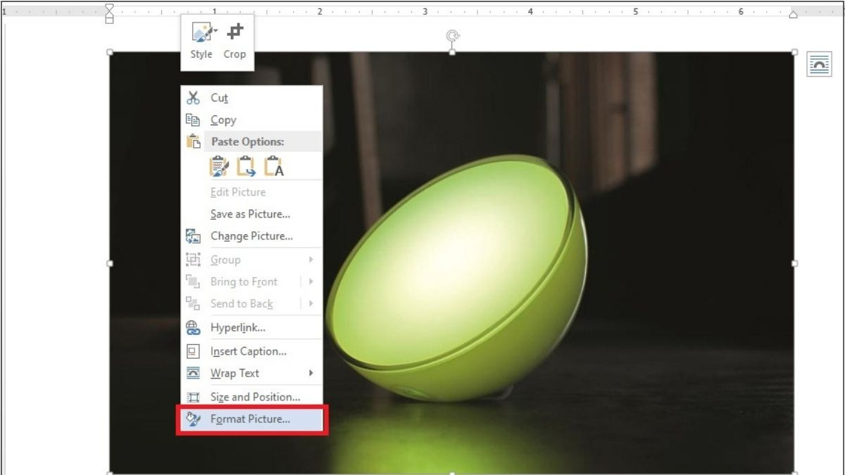 Cách chèn hình vào Word với việc áp dụng tạo hiệu ứng