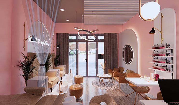 Hình ảnh thiết kế tiệm nail tại nhà 1
