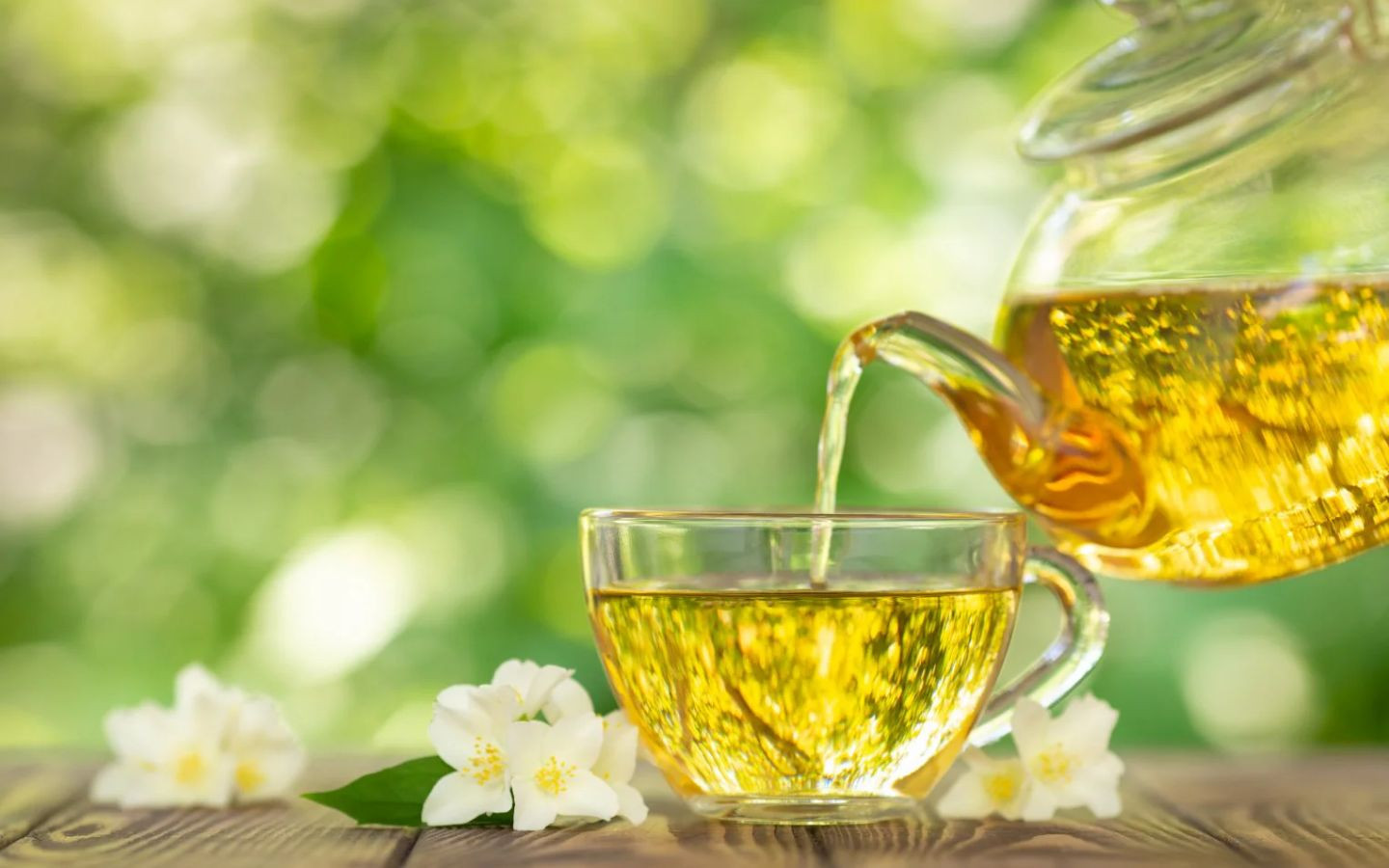 Trà hoa nhài thơm buổi sáng