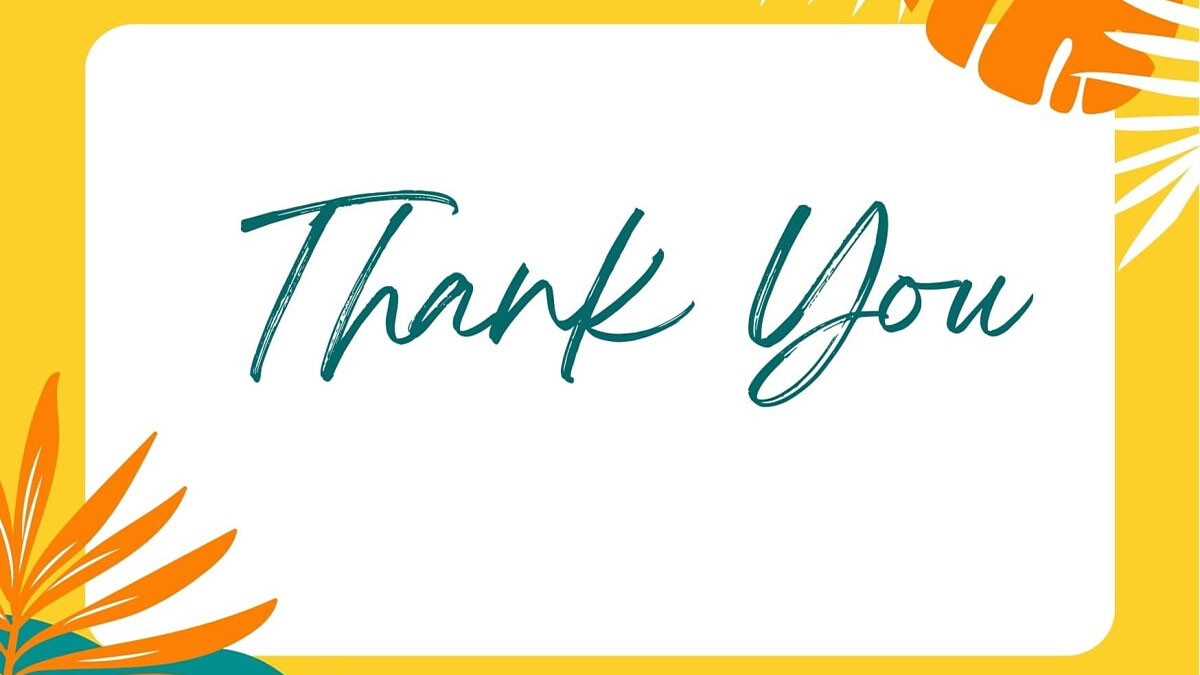 Hình nền slide "Thank you for watching" đơn giản nhưng tinh tế