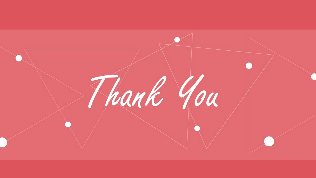 Hình nền slide cám ơn "Thank you for watching" với thiết kế tối giản, hiện đại