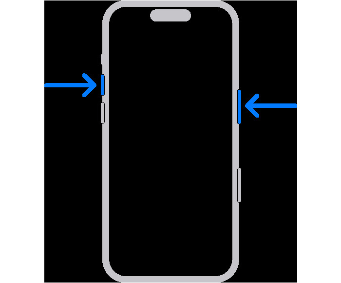Cách chụp màn hình trên iPhone với Face ID bằng cách nhấn nút sườn và nút tăng âm lượng