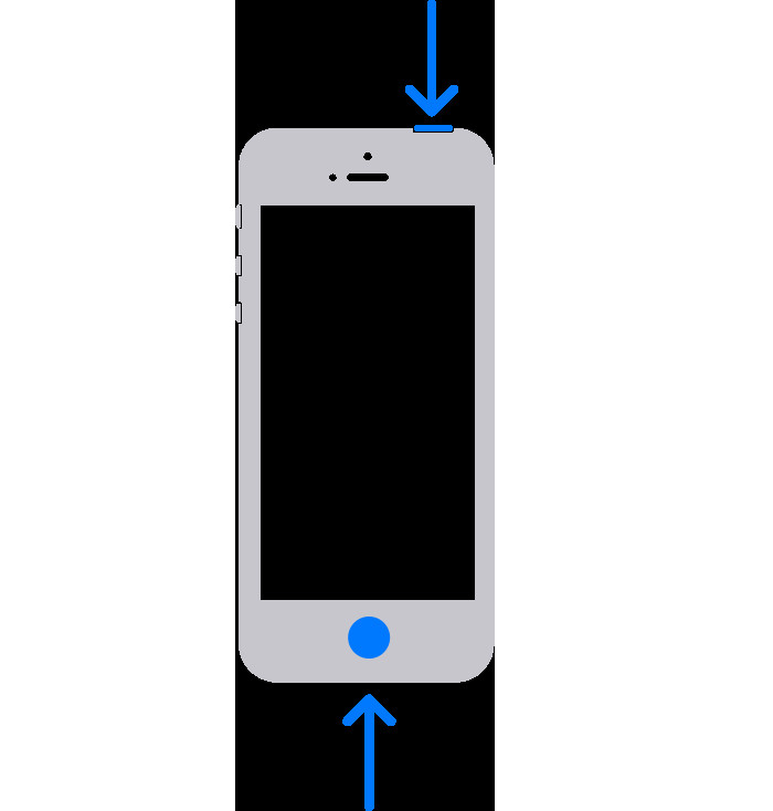 Cách chụp màn hình trên iPhone có Touch ID và nút nguồn bằng cách nhấn nút nguồn và nút Home