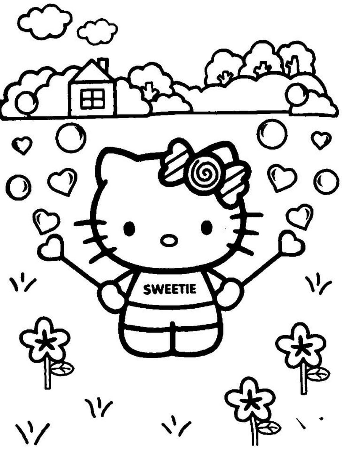 Hello Kitty mặc váy điệu đà