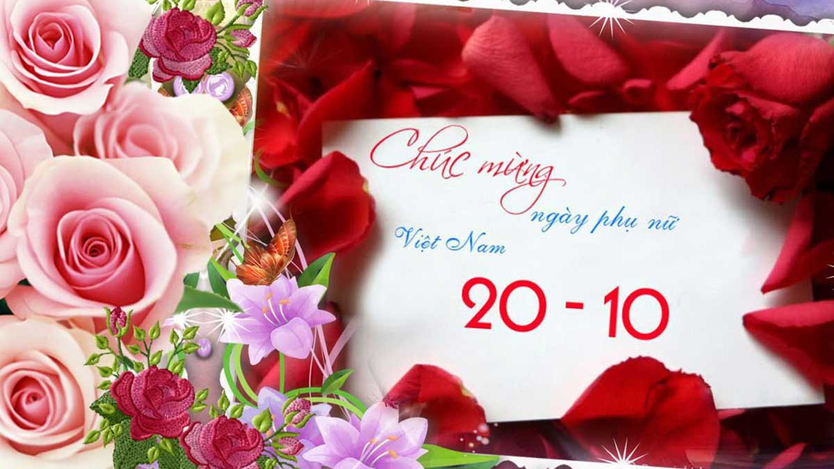 Hình ảnh 20/10 với thiết kế đồ họa độc đáo
