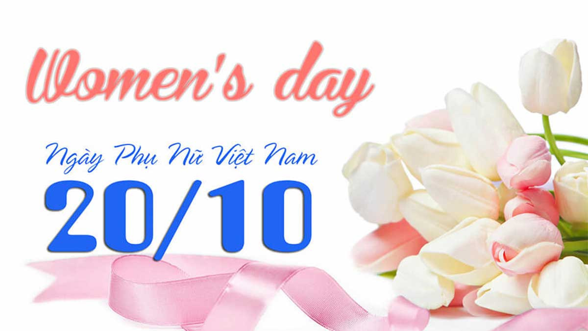 Ảnh 20/10 ý nghĩa với thiết kế tối giản