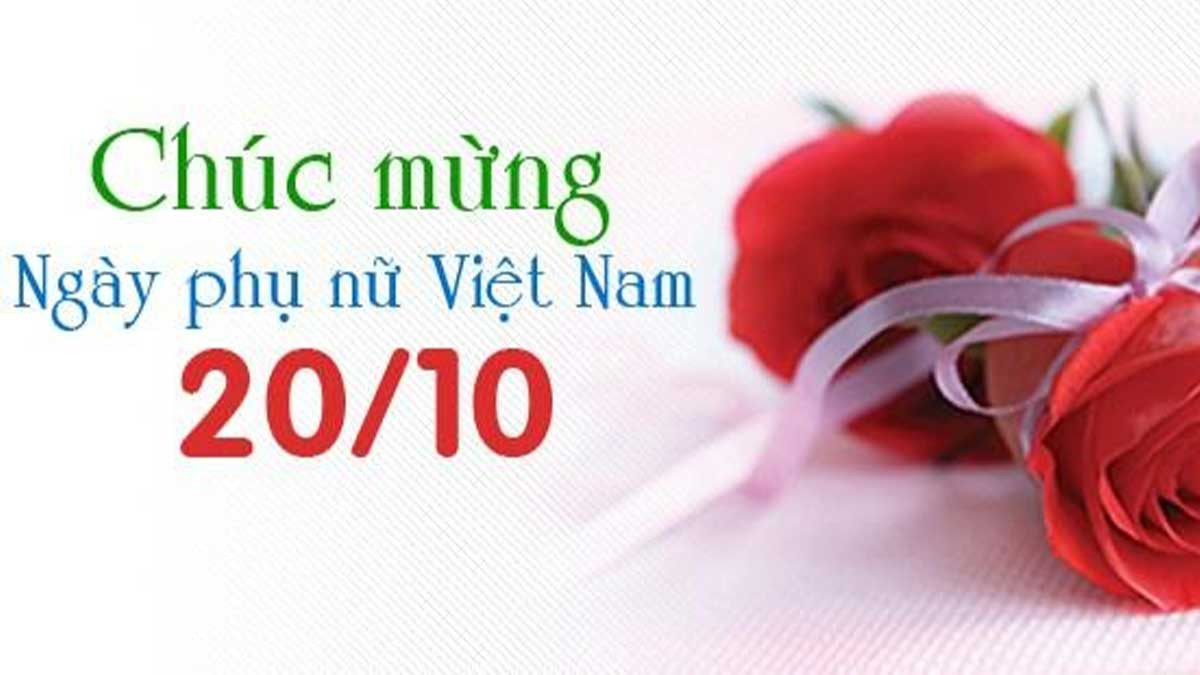 Thiết kế ảnh 20/10 đơn giản nhưng tinh tế
