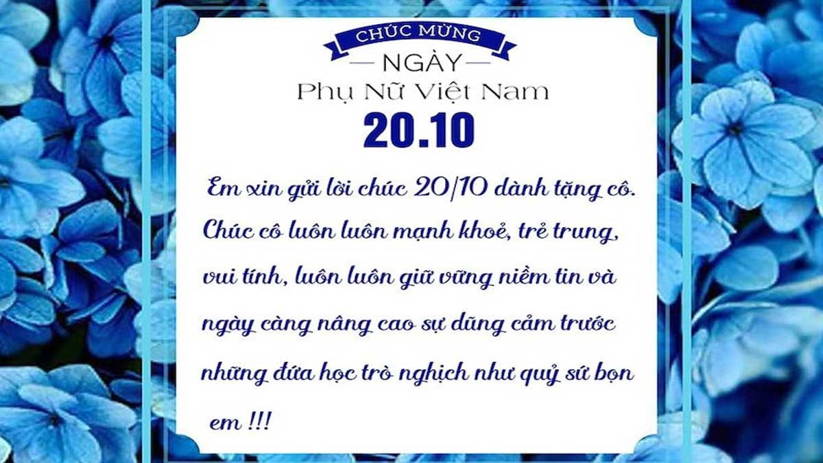 Hình ảnh 20/10 ấm áp thể hiện lòng biết ơn