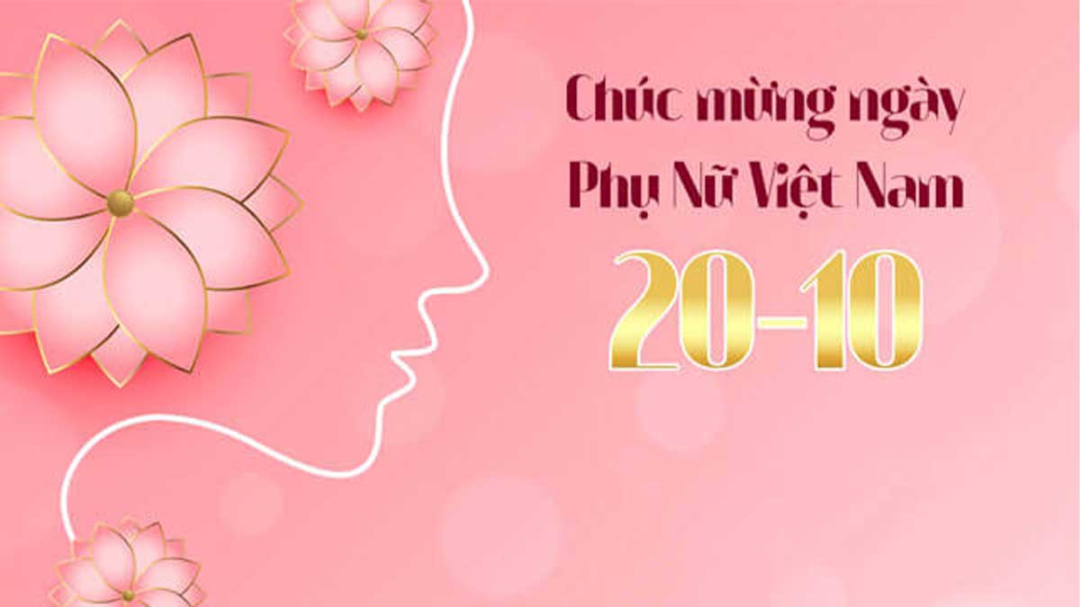 Tấm thiệp điện tử mừng 20/10 giản đơn