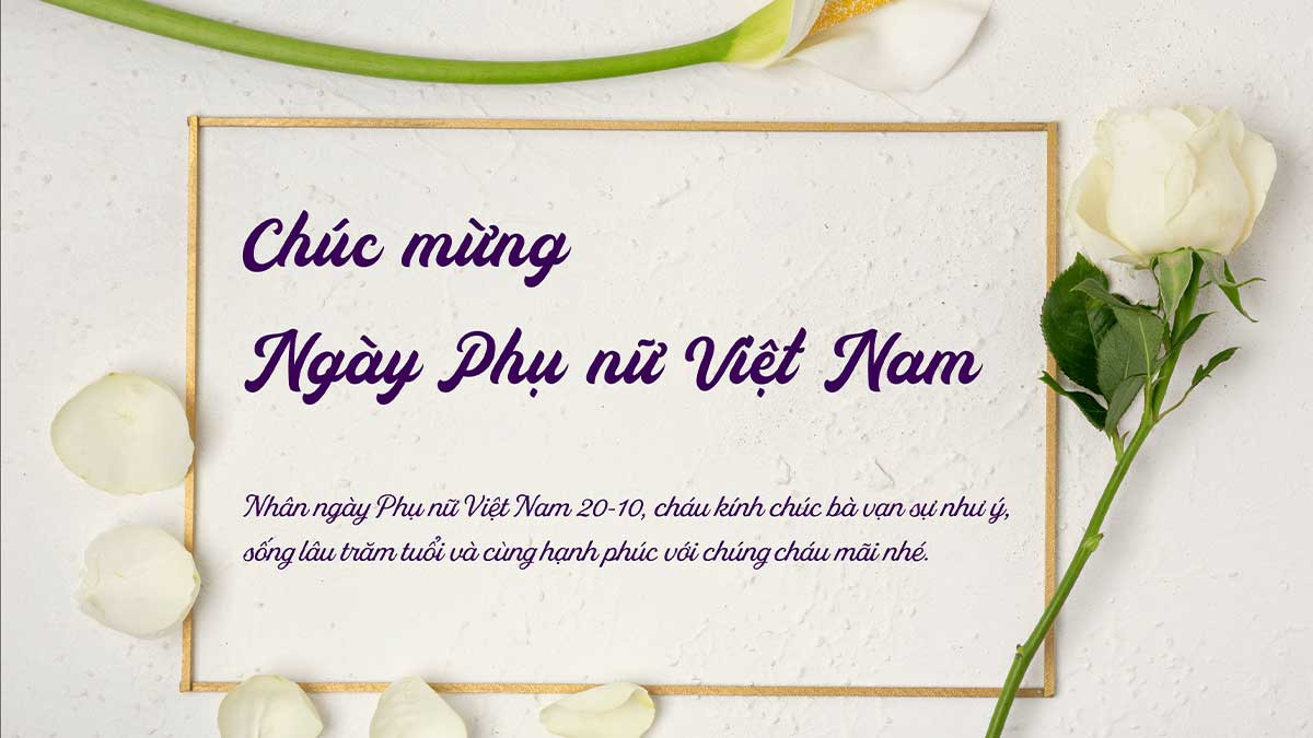 Chúc mừng 20/10 với hình ảnh xinh xắn