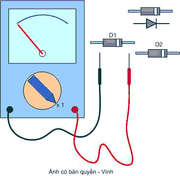 Minh họa cách đo kiểm tra Diode bằng đồng hồ vạn năng