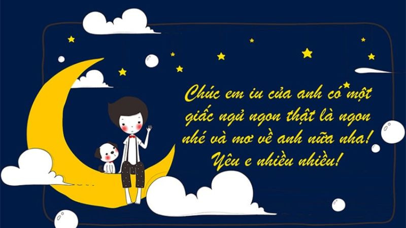 Khung cảnh thiên nhiên lãng mạn chúc ngủ ngon