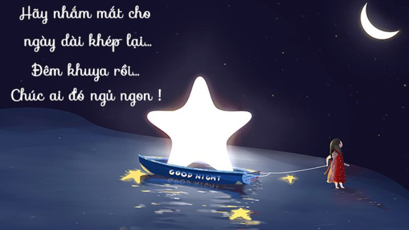 Ảnh chúc ngủ ngon ấm áp dành cho bạn trai